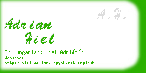 adrian hiel business card